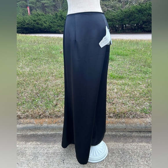 Scott McClintock Black Satin formal long maxi skirt - Picture 1 of 8